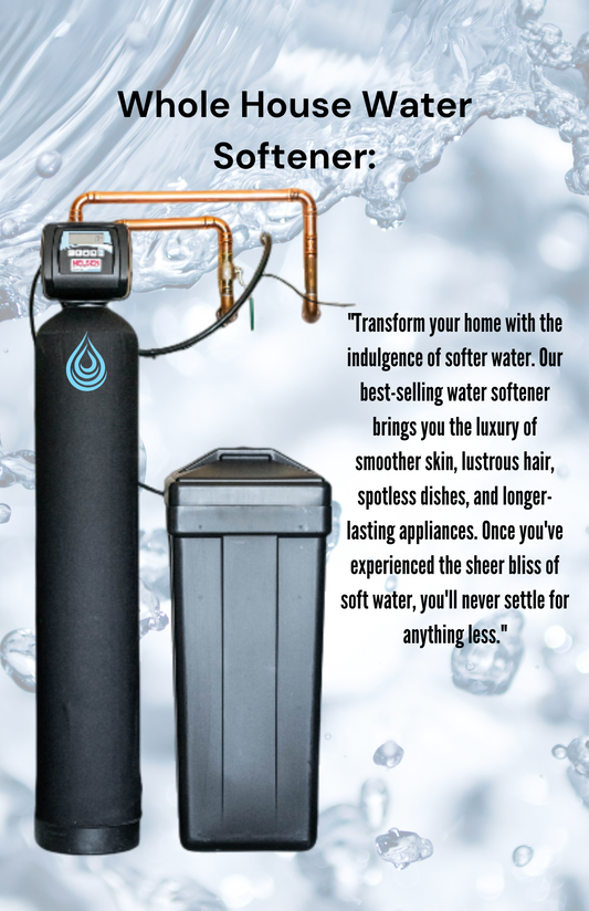 Whole House Water Softener w/High Efficiency Digital Metered Control Head (48,000 Grains)